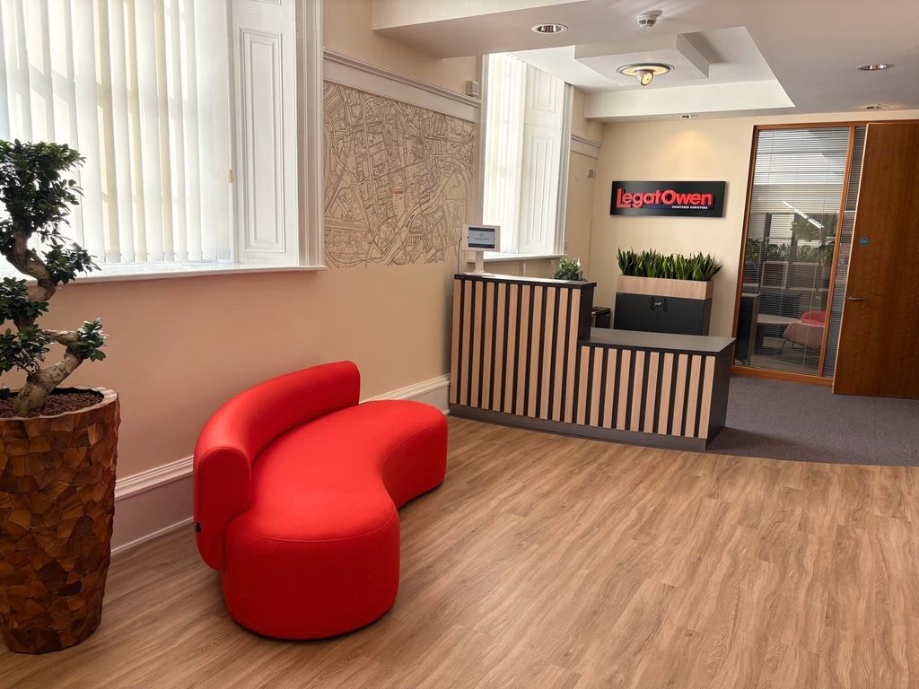 Albion House, Chester office refurbishment - reception area
